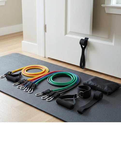 Alorv Latex Tube Resistance Band Kit with Handles Set of 11 - Lifestyle view